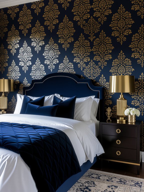 metallic wallpaper for elegance