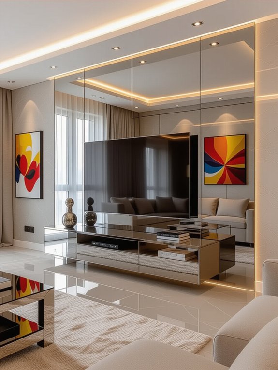 mirrored wall design ideas