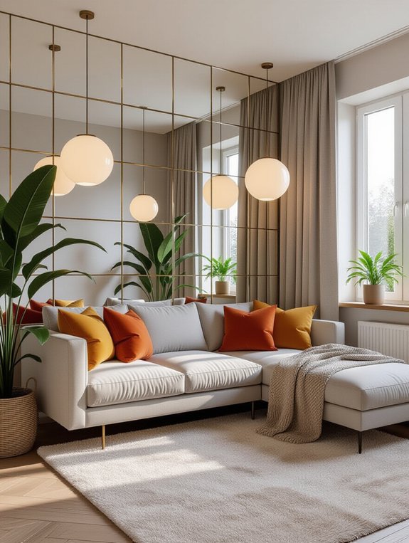 mirrors enhance room depth