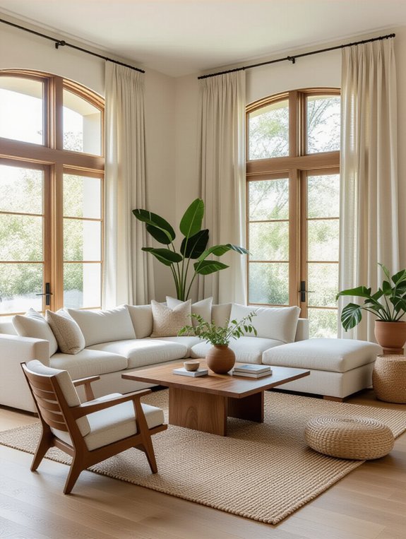 natural wood living accents