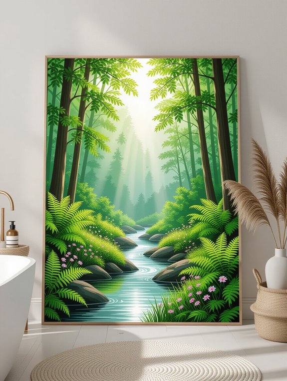nature inspired bathroom decor