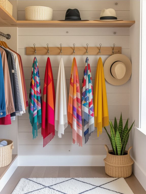 organize accessories with hooks