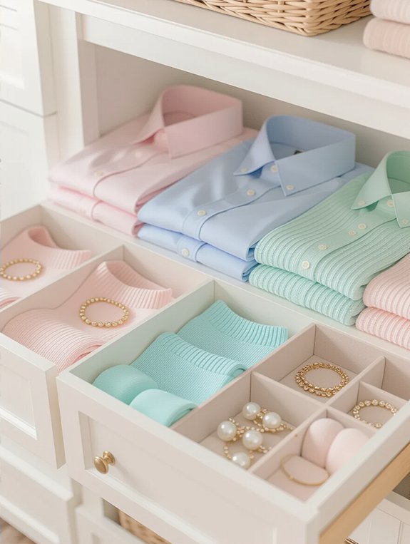 organize drawers with dividers