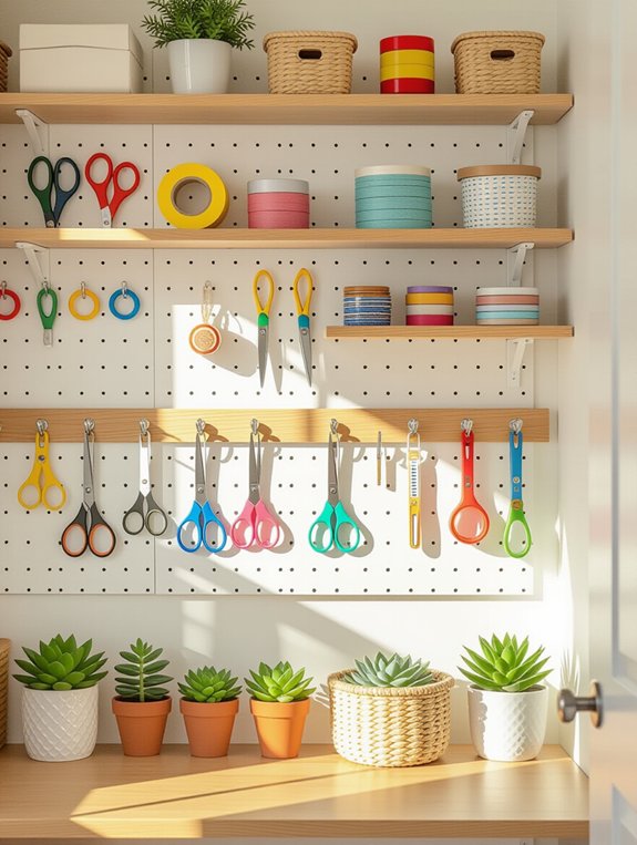 organize tools with pegboard