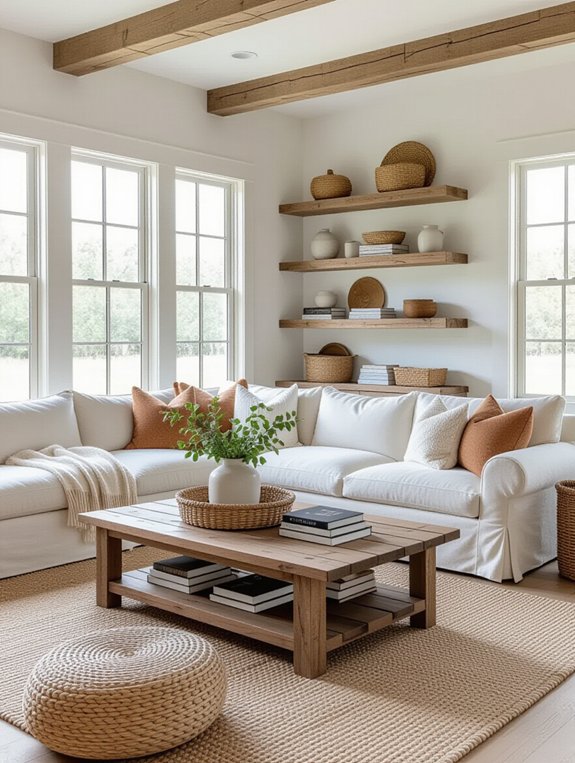 personalized open shelving display