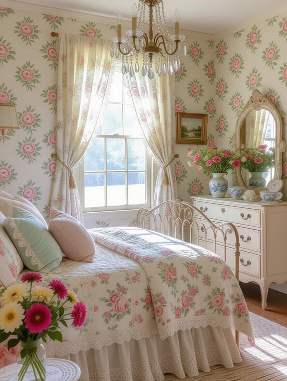 playful vintage bedroom decor