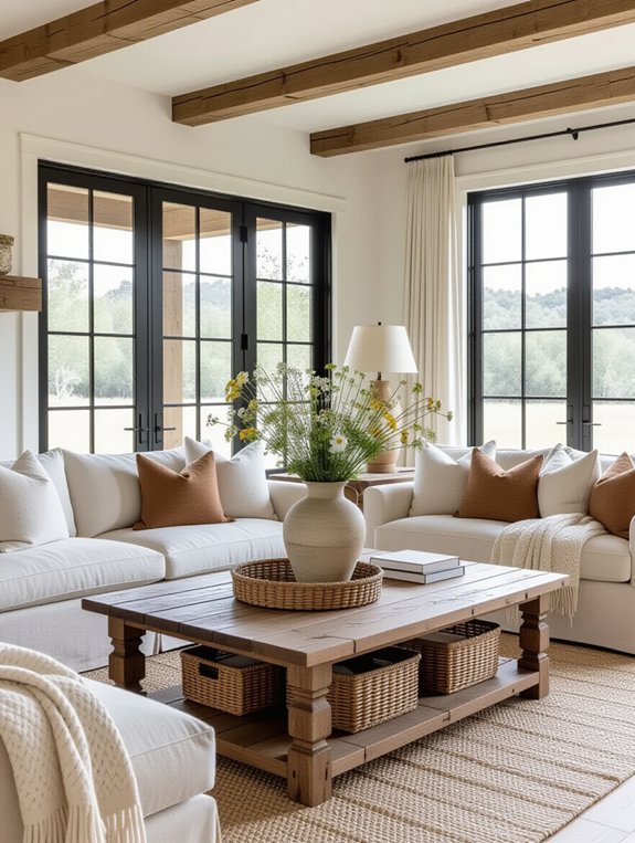 rustic functional coffee table