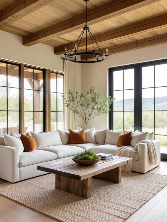rustic modern living room