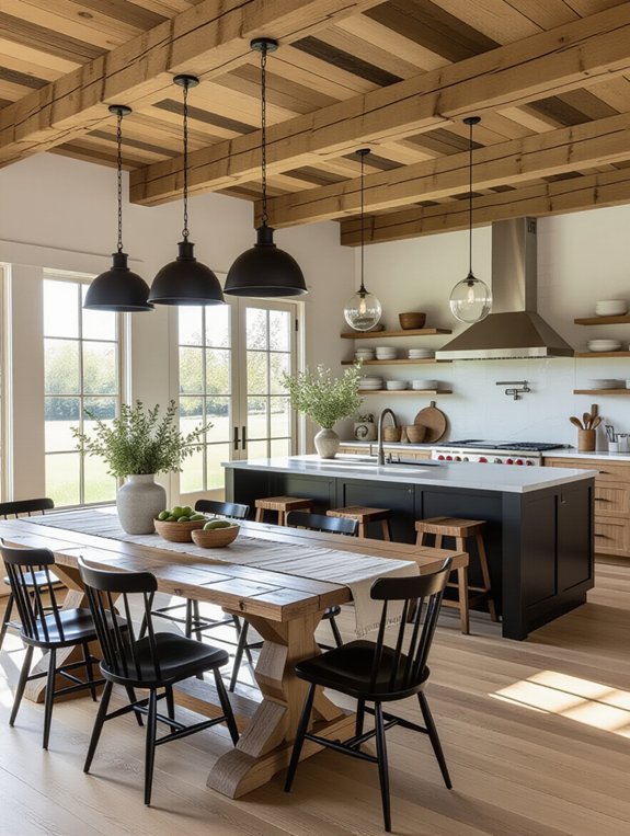 rustic wood and metal