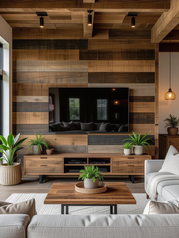 rustic wood enhances warmth