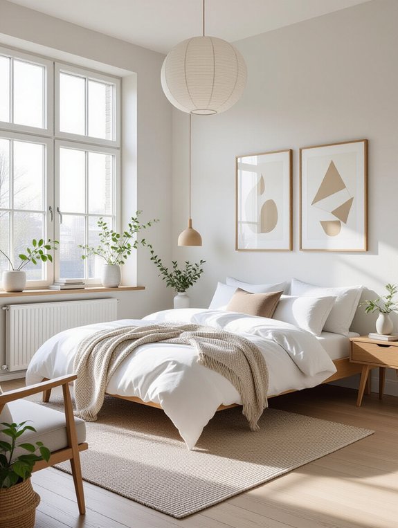 scandinavian style bedroom design