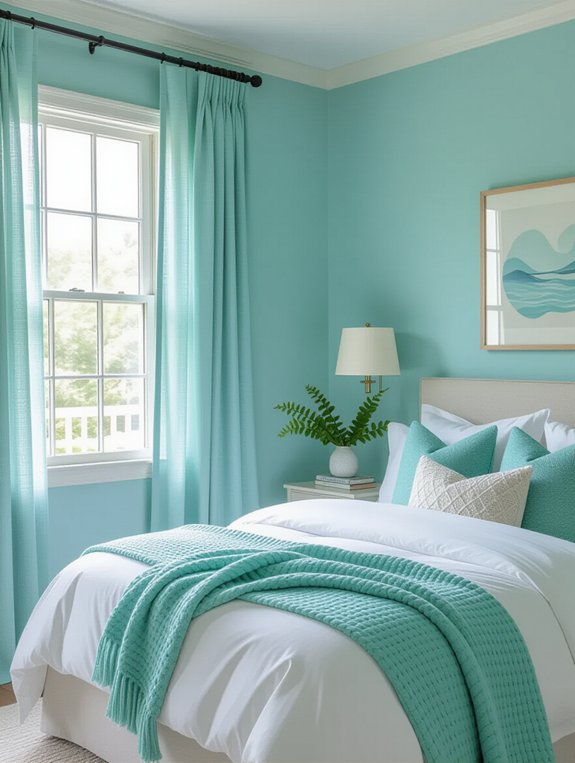 serene aqua bedroom oasis