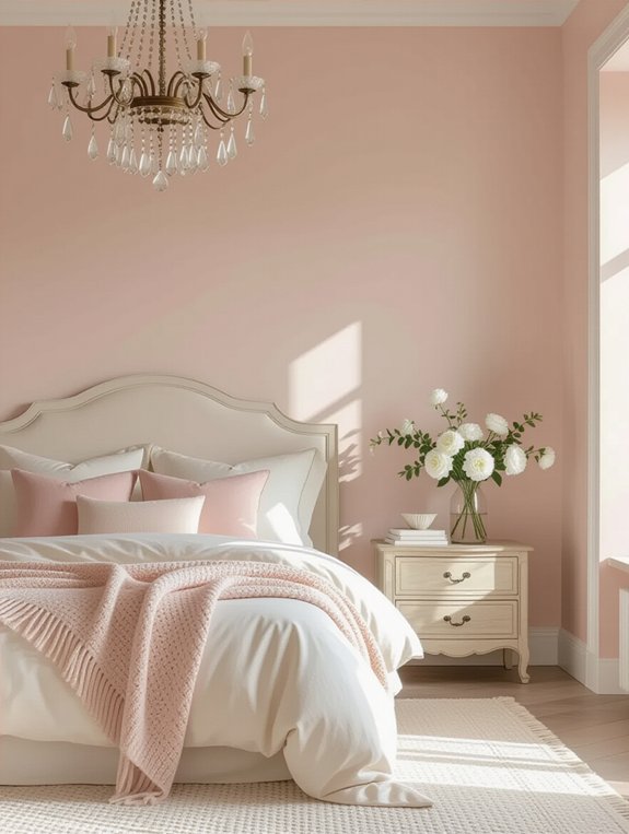 serene blush wall ambiance