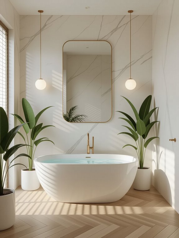 serene minimalist bathroom design