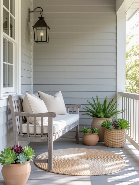 serene minimalist front porch