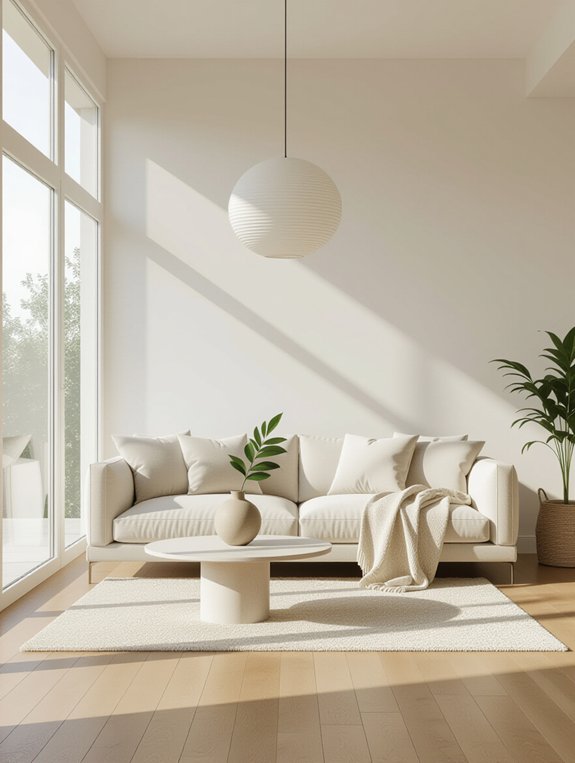 serene minimalist living room