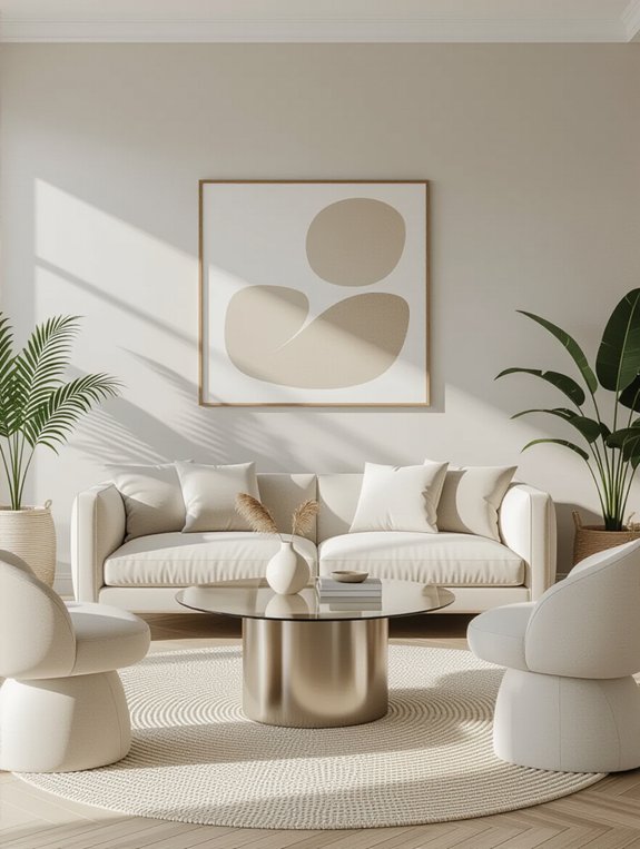 serene minimalist living room