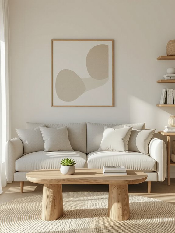 serene minimalist living space