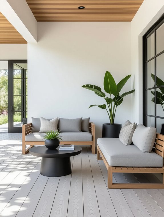 serene minimalist porch retreat