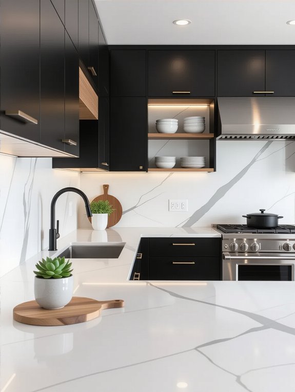 sleek functional kitchen design