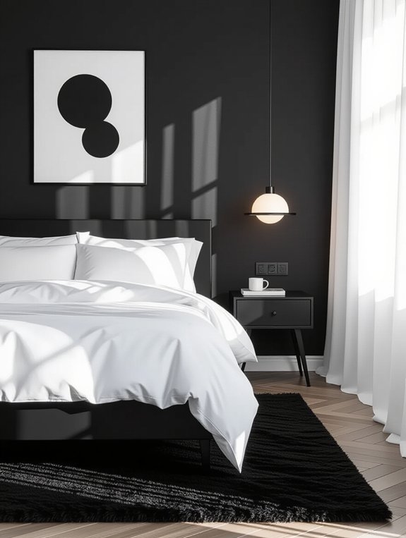 sleek minimalist black accents