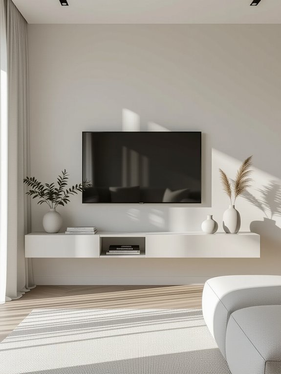 sleek minimalist tv mount