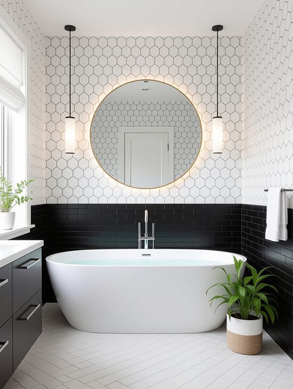 sleek urban bathroom design