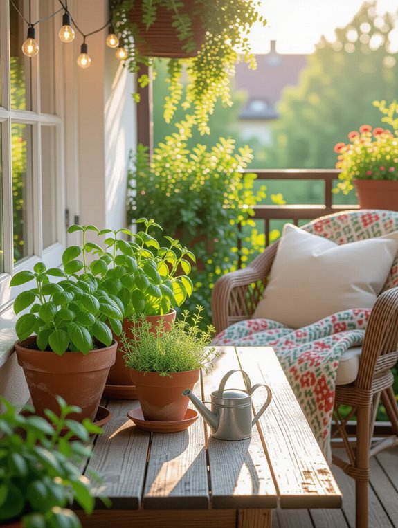 small balcony herb garden
