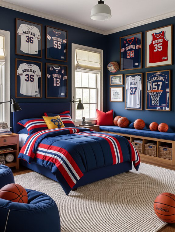 sports themed dream bedroom
