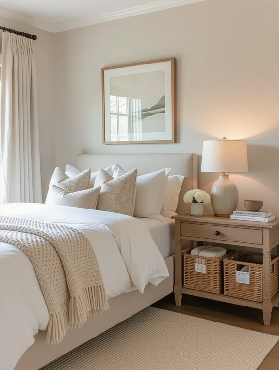 stylish bedroom organization baskets