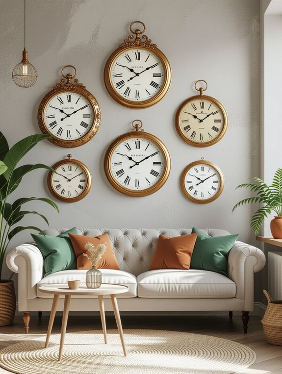 stylish clocks enhance decor