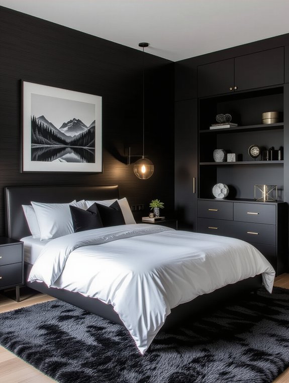 stylish functional black storage