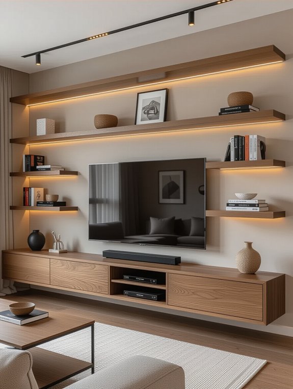 stylish functional living room display