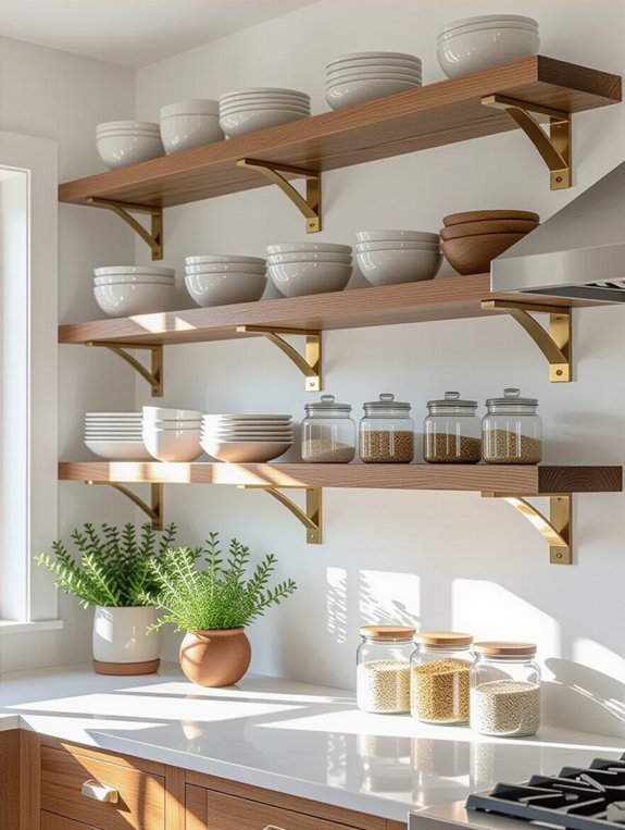 stylish kitchen shelf brackets