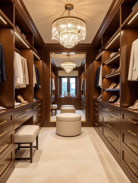 stylish organized wardrobe space