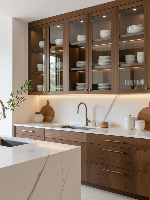 stylish showcase for dishware