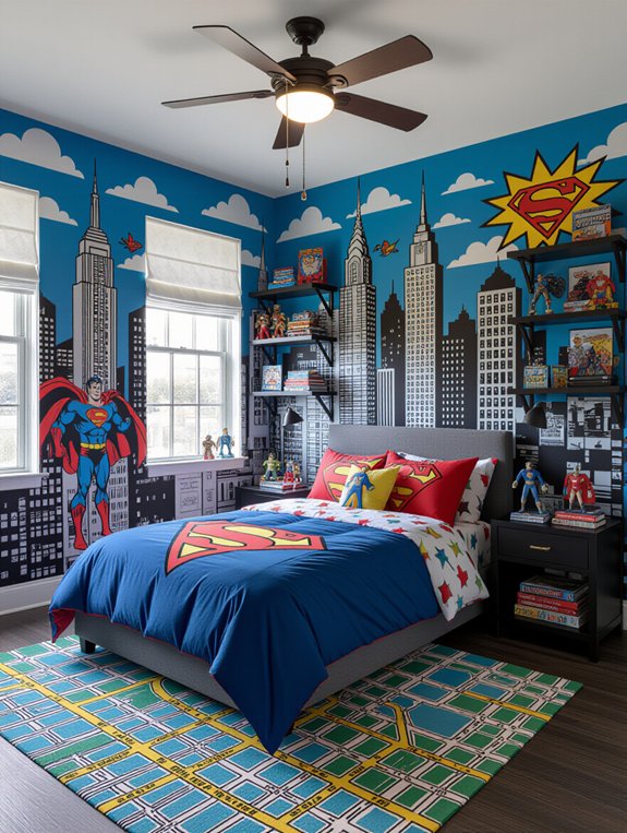 superhero themed bedroom retreat