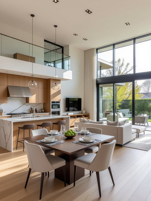 tech savvy open living spaces