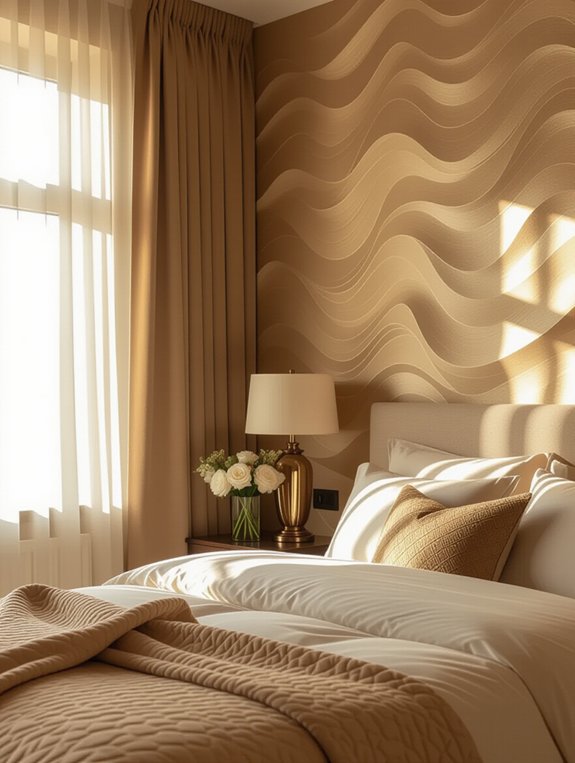textured wallpaper enhances design