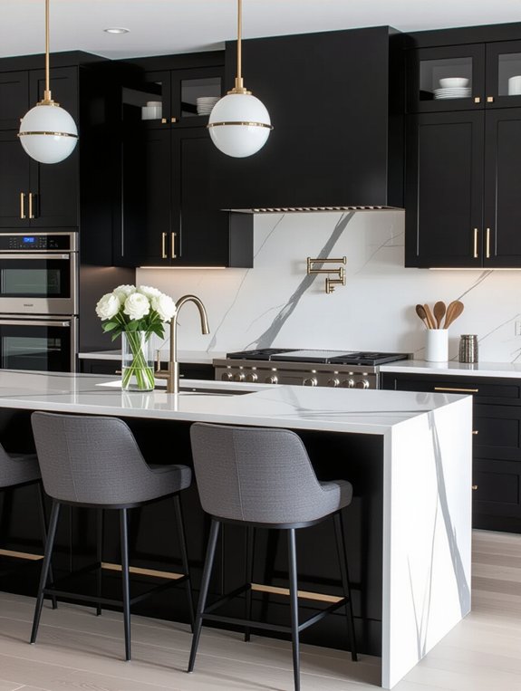 timeless monochrome kitchen elegance