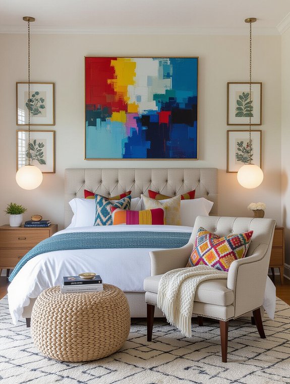 transform bedroom with artwork