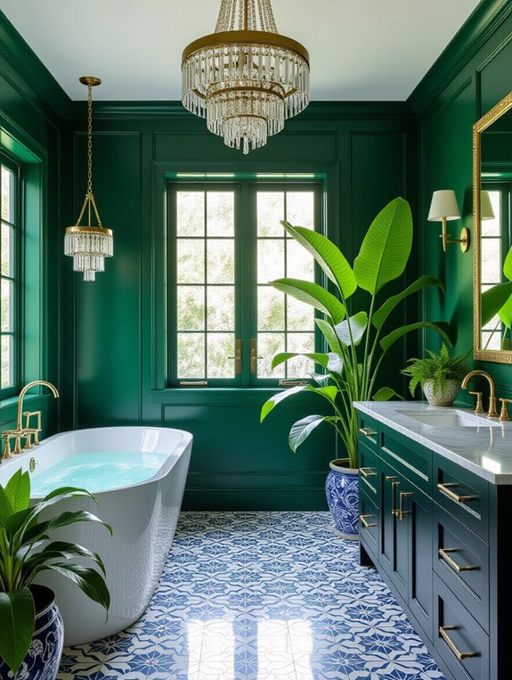 vibrant bathroom color choices
