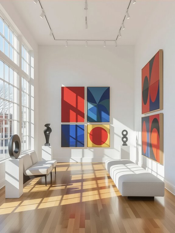 vibrant contemporary art display