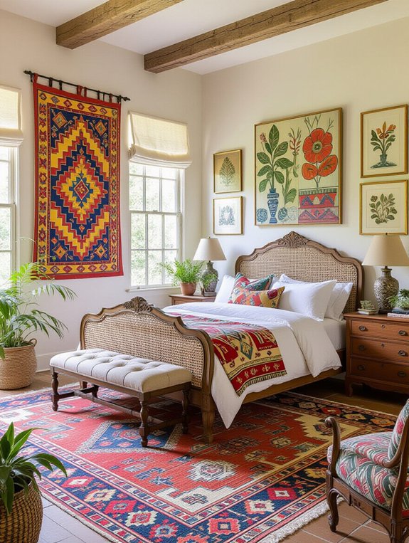 vibrant eclectic bedroom transformation