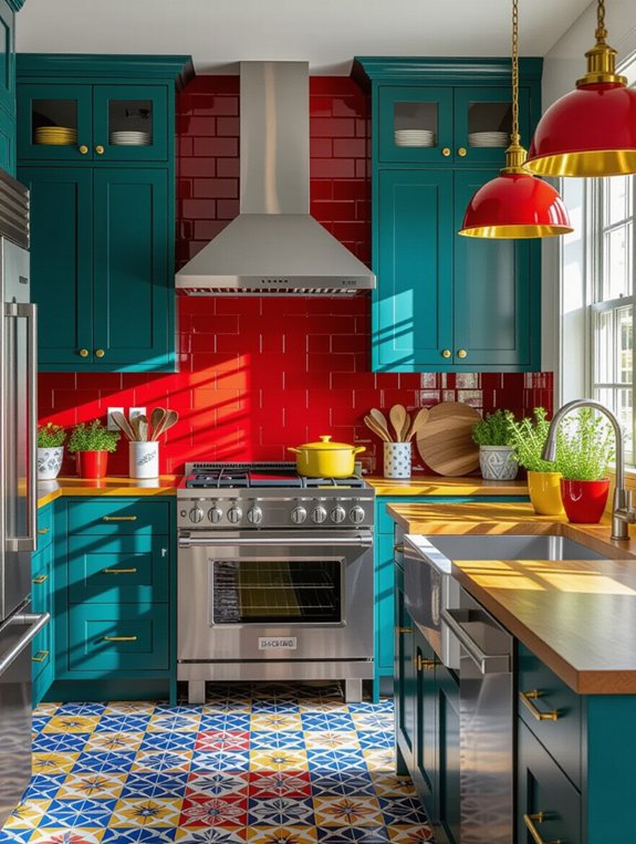 vibrant kitchen color combinations