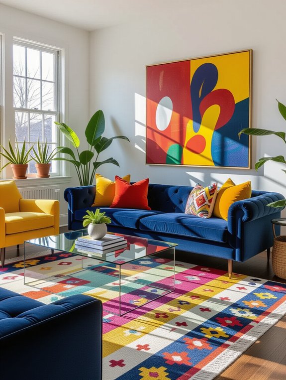 vibrant living room transformation