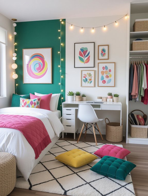 vibrant modern dorm aesthetics