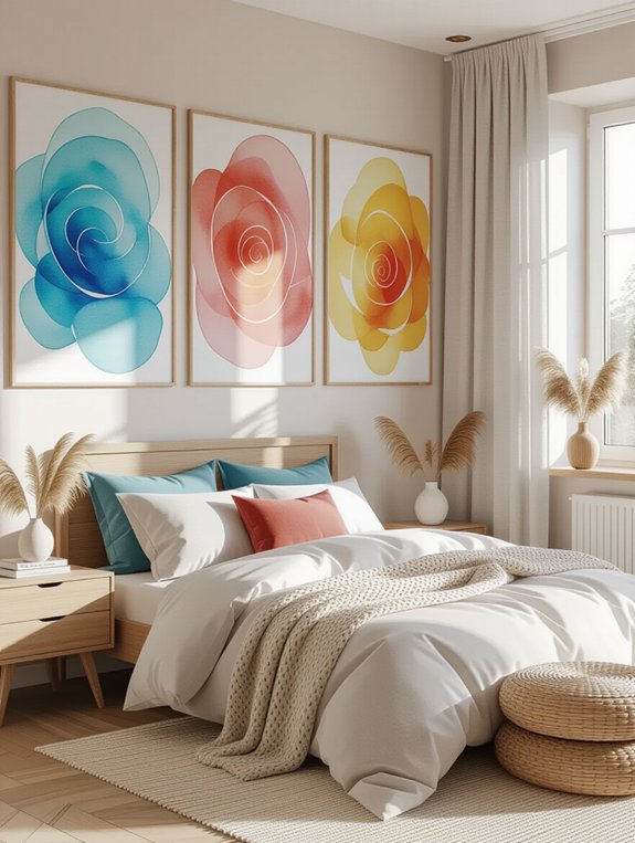 vibrant watercolor room designs