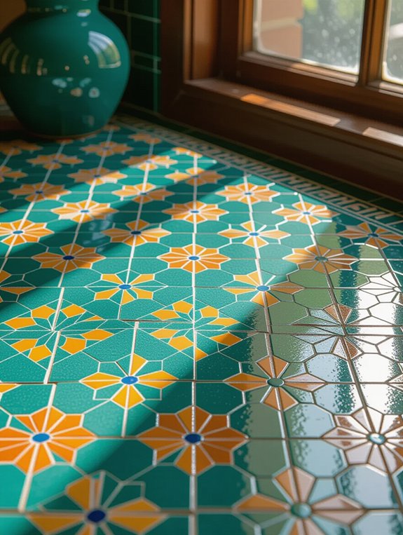 vintage mosaic kitchen charm