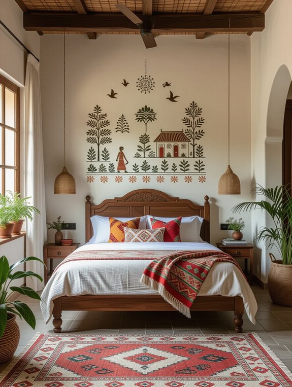warli motifs for bedrooms